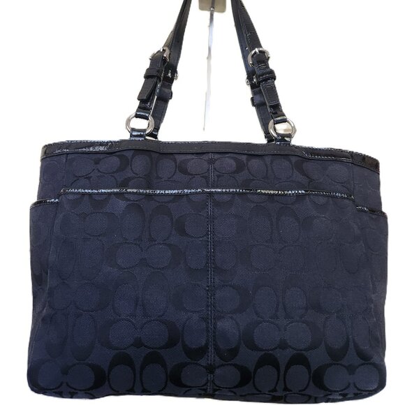 Like New Vintage Coach Signature Black Shoulder Bag Purse - Picture 4 of 13